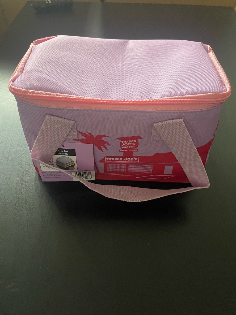 Pink & Lavender Insulated Trader Joes Tote Bag